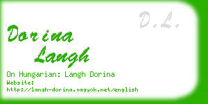 dorina langh business card